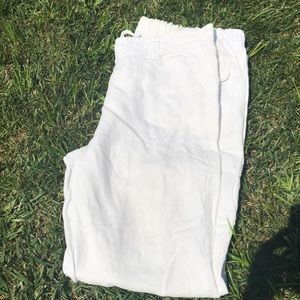 Maternity white linen